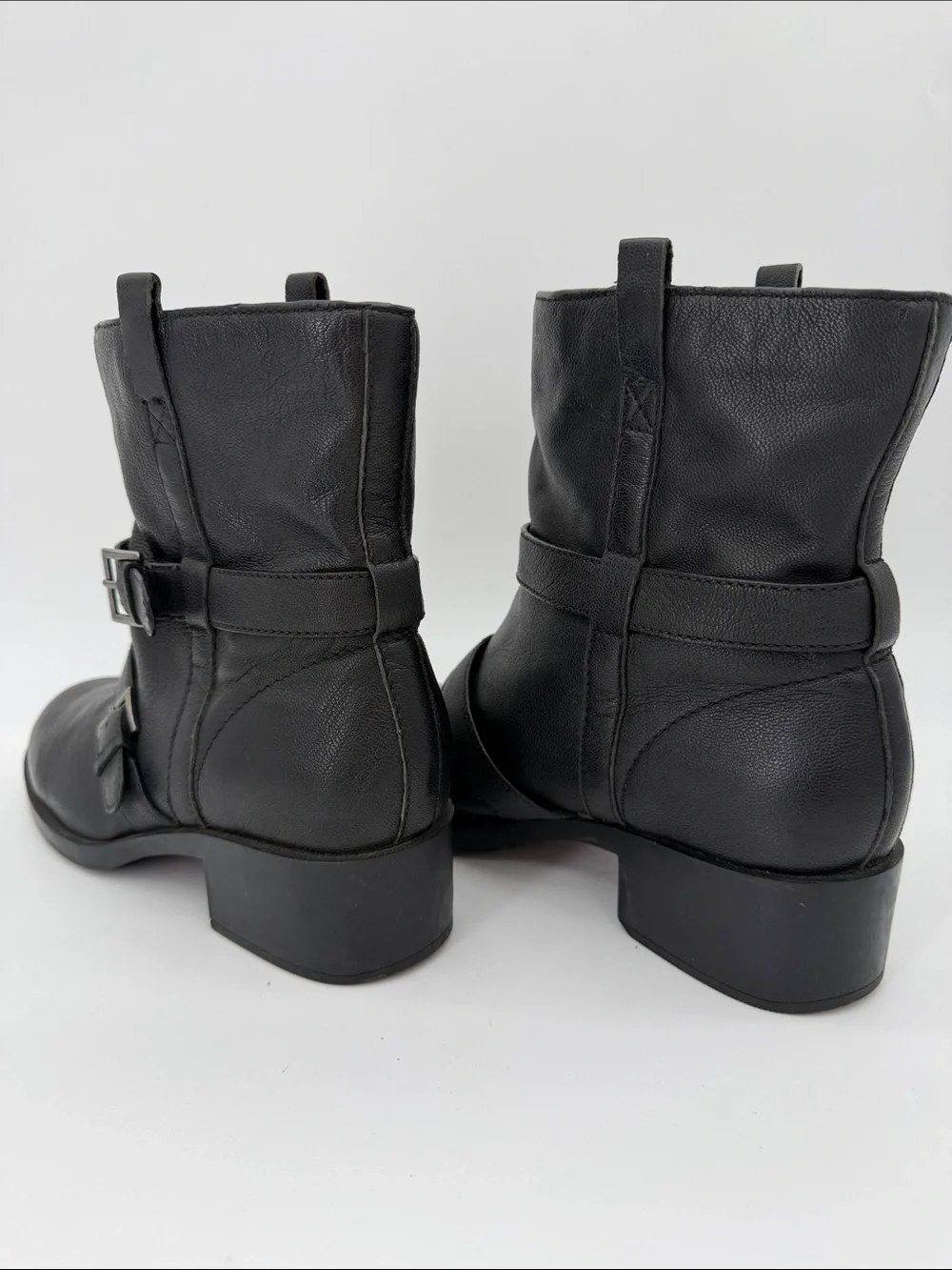 Cole Haan Fabrizia X Nike Buckle Moto Pull On Ankle Boots Women's Size 9.5B